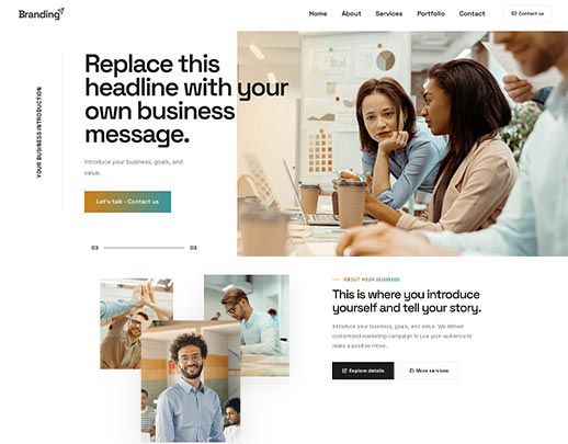 Discount Website Design Services portfolio example, design code 1003