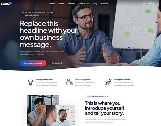 Economy Website Design portfolio example, design code 1005
