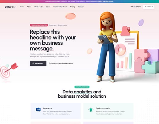 Affordable Website Design portfolio example, design code 1006