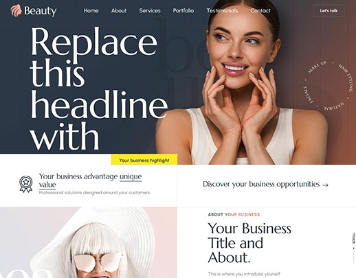 Low Cost Website Design portfolio example, design code 1009