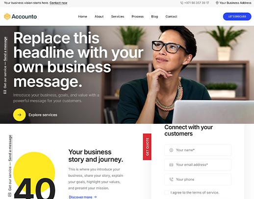 Economy Website Design portfolio example, design code 1015