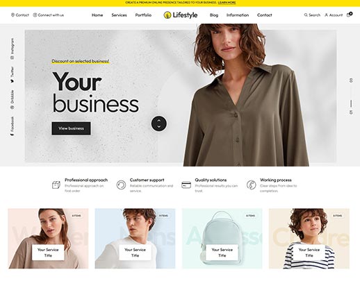Affordable Website Design portfolio example, design code 1016