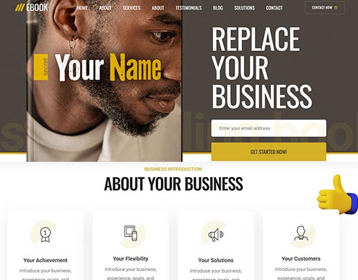 Affordable Website Design portfolio example, design code 1021