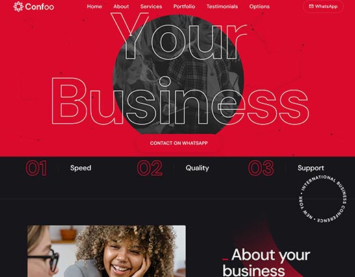 Cheap Website Design portfolio example, design code 1022