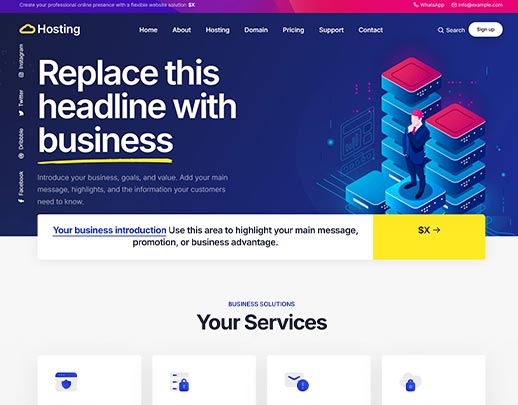 Economy Website Design portfolio example, design code 1035