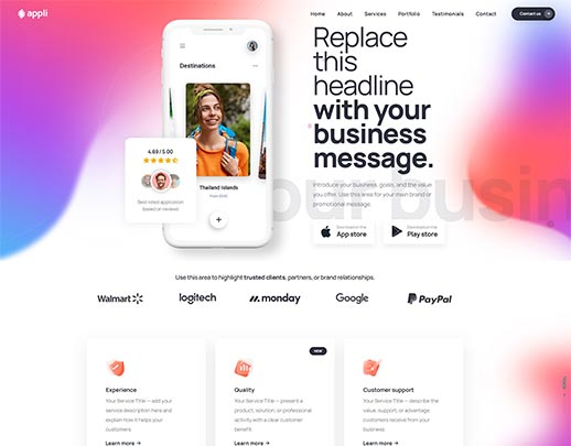 Economy Website Design portfolio example, design code 1040