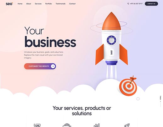 Economy Website Design portfolio example, design code 1045